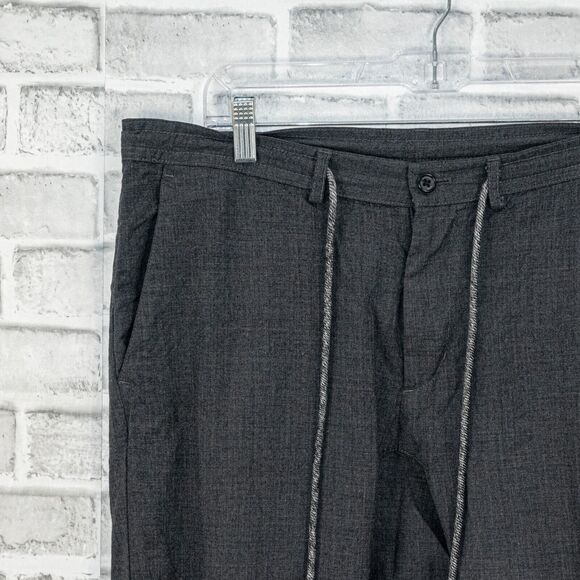 United Arrows & Sons Japan Men's Drawstring Trouser Pants in char gray sz 34w - Picture 7 of 8